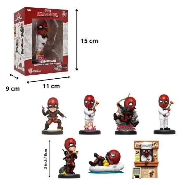 MARVEL Hero Box – Deadpool 12cm – Action Hero Series – (cm 8×6.5×12 H) 6ass…x12